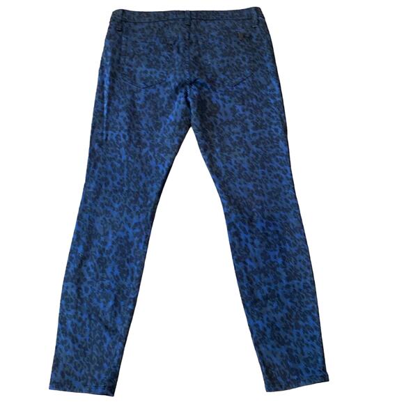 Joe's Women's The Milla Leopard Print Skinny Jean Midnight Green Size 32 - Picture 3 of 11